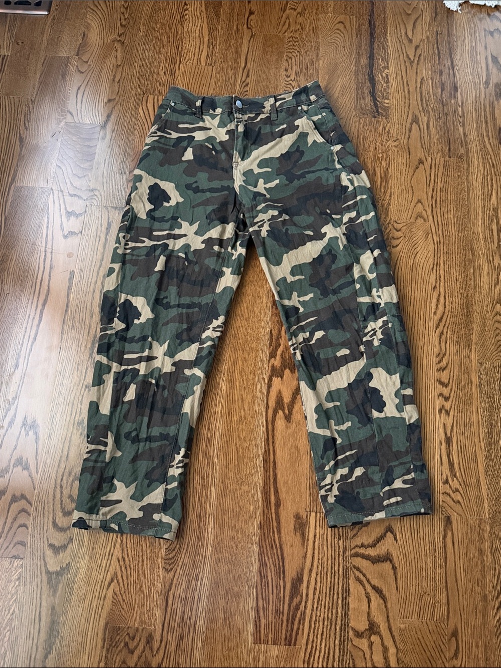 Risen jeans Camo Ankle-Length barrel - Green Camo 5/27